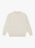 Wave Cotton Knit Pullover in Beige by Yonetomi at Couverture & The Garbstore
Front View
