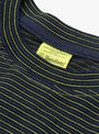 New Basic T-Shirt Navy Stripe by Yonetomi at Couverture & The Garbstore Close Up Collar