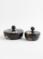 Ebony S Floral Bowl - Round Knob by Small Goods Design at Couverture & The Garbstore
Pair