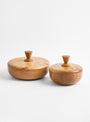 Oak L Bowl Container - Triangle Knob by Small Goods Design at Couverture & The Garbstore
Pair