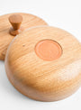 Oak L Bowl Container - Triangle Knob by Small Goods Design at Couverture & The Garbstore
Bottom