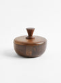 Walnut S Bowl Container - Triangle Knob by Small Goods Design at Couverture & The Garbstore
Front