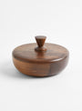 Walnut L Bowl Container - Triangle Knob by Small Goods Design at Couverture & The Garbstore
Front
