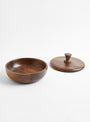 Walnut L Bowl Container - Triangle Knob by Small Goods Design at Couverture & The Garbstore