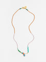 Tiny Pressed Bead Necklace Turquoise by Blythe Bruckner at Couverture and The Garbstore