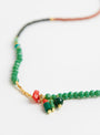 Drop Bead Necklace Coral and Green by Blythe Bruckner at Couverture and The Garbstore Bead Detail