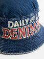 M 11.05oz Denim Laundry Hat by Kapital at Couverture & The Garbstore
Close up