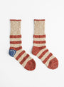 56 Yarns Flag Stripe Socks Red by Kapital at Couverture & The Garbstore