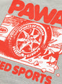 Burnout T-Shirt Grey Marl by Pawa Speed Sports at Couverture and The Garbstore Close Up Back