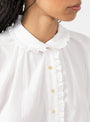 Poppy Blouse in White by A'Court at Couverture & The Garbstore 
Detail
