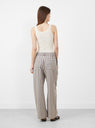 Japanese Georgia Trouser in Bark and Ecru by Cawley at Couverture & The Garbstore 
Model Back View