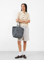 Lululu Tote Bag in Grey by Mina Perhonen at Couverture & The Garbstore Model