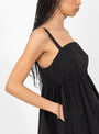 Balloon Dress Black by Modern Weaving at Couverture & The Garbstore 
Model side view