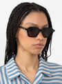 Era Sunglasses in Black and Black by Akila at Couverture & The Garbstore
Model View