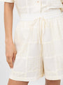 Annie Shorts Buttermilk Patchwork by Sideline at Couverture & The Garbstore
Close up 