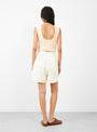 Rack Shell Knit Top in Ivory by Lauren Manoogian at Couverture & The Garbstore
Model Back View