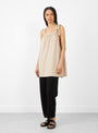 Gather Shell Top in Sisal by Lauren Manoogian at Couverture & The Garbstore Model Front View