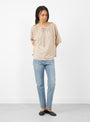 Gather Top in Sisal by Lauren Manoogian at Couverture & The Garbstore Model Front View