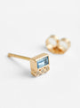 Baguette Aquamarine and Diamond Single Earring by Celine Daoust at Couverture & The Garbstore
Front View