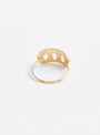 Triple Marquise Solid Gold Plate Ring Moonstone by Celine Daoust at Couverture & The Garbstore
Back View