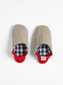 Cozy linen gingham × Linen slippers by Merippa at Couverture & The Garbstore
Top