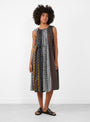 Patchwork KAHLO Dress Black by Kapital at Couverture & The Garbstore Model Front