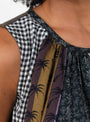 Patchwork KAHLO Dress Black by Kapital at Couverture & The Garbstore Model Detail