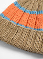 Hand Knit Beanie Beige & Orange by Sublime at Couverture & The Garbstore
Close-up