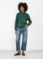 Knit Marionette Hoodie Green by Kapital at Couverture & The Garbstore Model Front