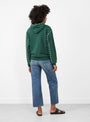 Knit Marionette Hoodie Green by Kapital at Couverture & The Garbstore Model Back
