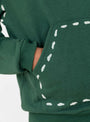 Knit Marionette Hoodie Green by Kapital at Couverture & The Garbstore Model Detail