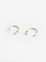 Pearl Hoop Earrings Gold by Beatriz Palacios at Couverture & The Garbstore
Front