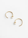 Pearl Hoop Earrings Gold by Beatriz Palacios at Couverture & The Garbstore
Top