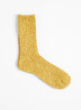 Slub Low Guage Rib Socks Mustard by Mauna Kea at Couverture & The Garbstore
Front