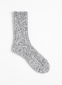 Slub Low Guage Rib Socks Heather Grey by Mauna Kea at Couverture & The Garbstore
Front