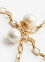 Gold Chain with Pearl Ball Piercing Necklace by Beatriz Palacios at Couverture & The Garbstore
Close-up