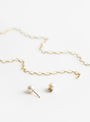 Gold Chain with Pearl Ball Piercing Necklace by Beatriz Palacios at Couverture & The Garbstore
Detail