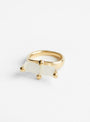 Frosted White Ring Gold Vintage Glass by Beatriz Palacios at Couverture & The Garbstore
Front