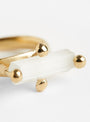 Frosted White Ring Gold Vintage Glass by Beatriz Palacios at Couverture & The Garbstore
Close-up
