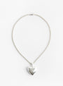XL Voluptuous Heart Necklace Silver by Annika Inez at Couverture & The Garbstore 
Front 