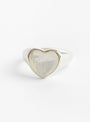 Small Pearl Heart Ring Silver by Annika Inez at Couverture & The Garbstore 
Detail stone 