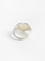 Small Pearl Heart Ring Silver by Annika Inez at Couverture & The Garbstore 
Back