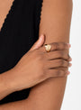 Large Heart Ring Gold by Annika Inez at Couverture & The Garbstore 
Model 