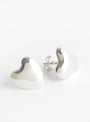 Mini Heart Studs Silver by Annika Inez at Couverture & The Garbstore 
Side 
