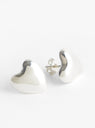 Mini Heart Studs Silver by Annika Inez at Couverture & The Garbstore 
Side 