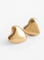 Mini Heart Studs Gold by Annika Inez at Couverture & The Garbstore 
Side 