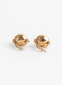 Ellipse Earrings Gold by Annika nez at Couverture & The Garbstore 
Back
