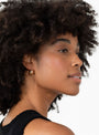 Ellipse Earrings Gold by Annika nez at Couverture & The Garbstore 
Model 