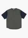 Henleyneck Baseball Tee Charcoal and Navy by Sedan All-Purpose from Couverture & The Garbstore
Front