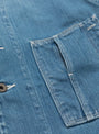 12oz Denim Cactus Coverall Midtone Blue by Kapital at Couverture & The Garbstore Front Pocket